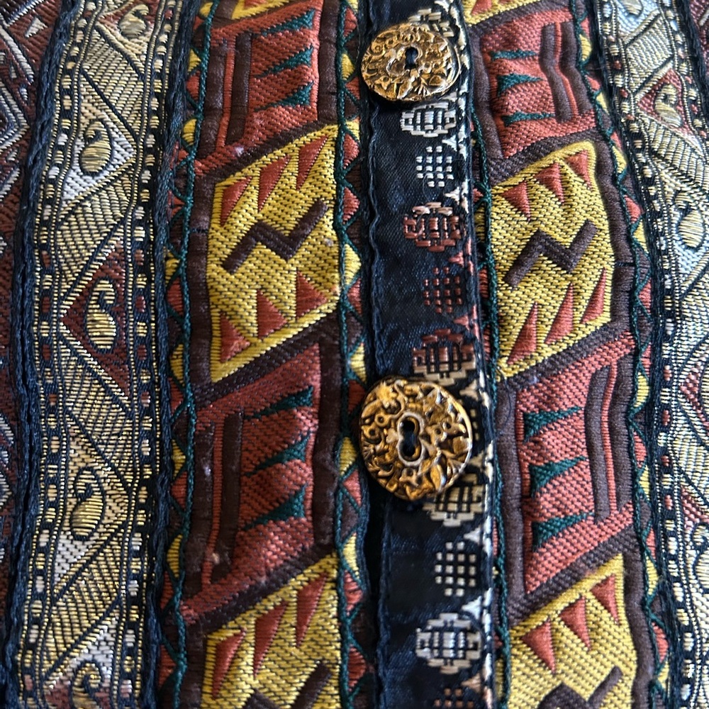 Vintage AGAPO Collection multi-pattern striped ve… - image 5